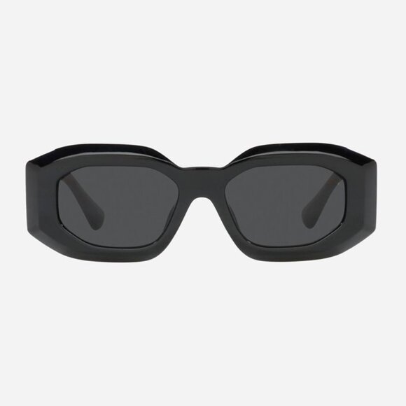 NEW VERSACE  BIGGIE BOLD OVAL SUNGLASSES IN BLACK WITH ICONIC JELLYFISH VE4425U - Picture 3 of 4